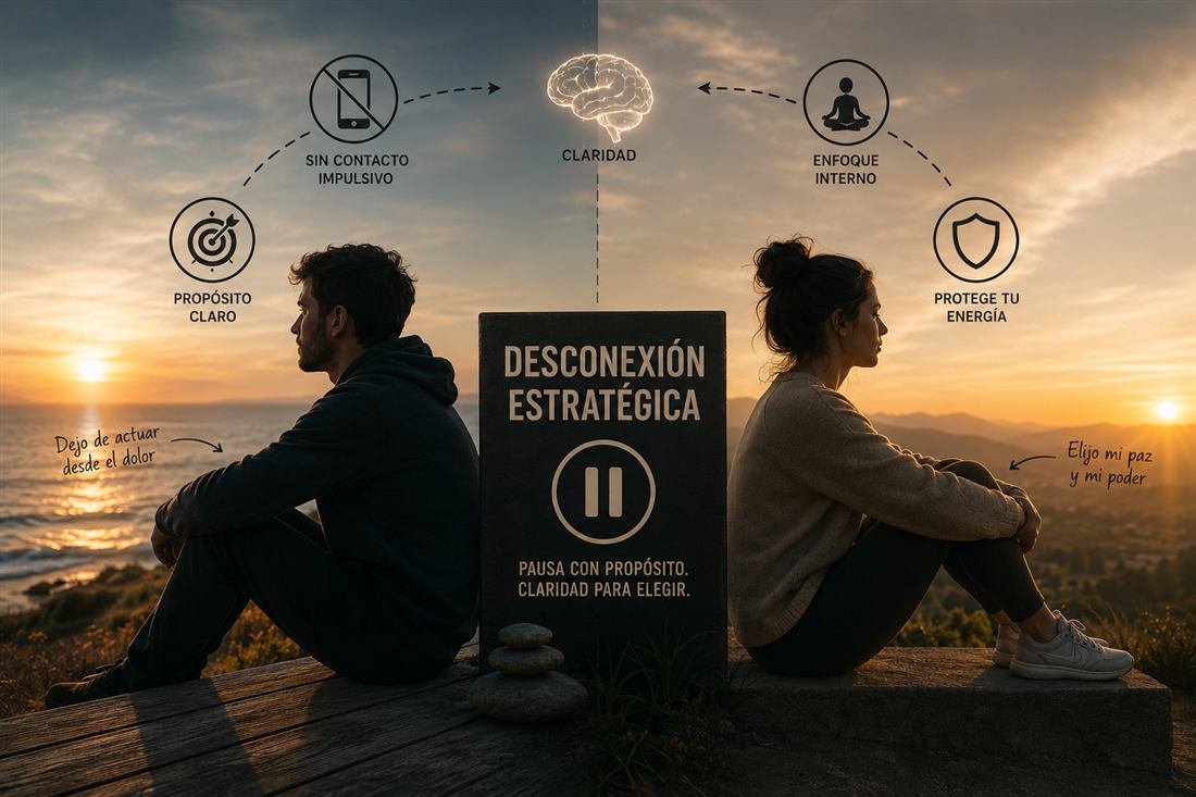 Persona en silencio consciente mirando hacia la ventana, pausa interior y desconexión estratégica